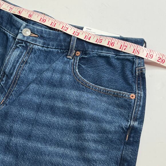 American Eagle Curvy Relaxed Short Dark Wash Denim Plus Size 18 - Picture 5 of 7